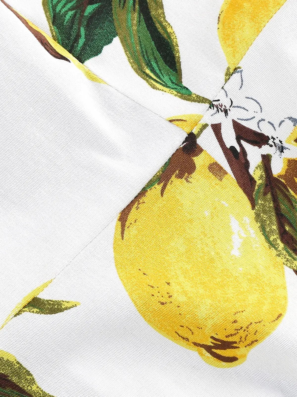 Années 50 Robe Trapeze Imprimé Citron - Ma Penderie Vintage