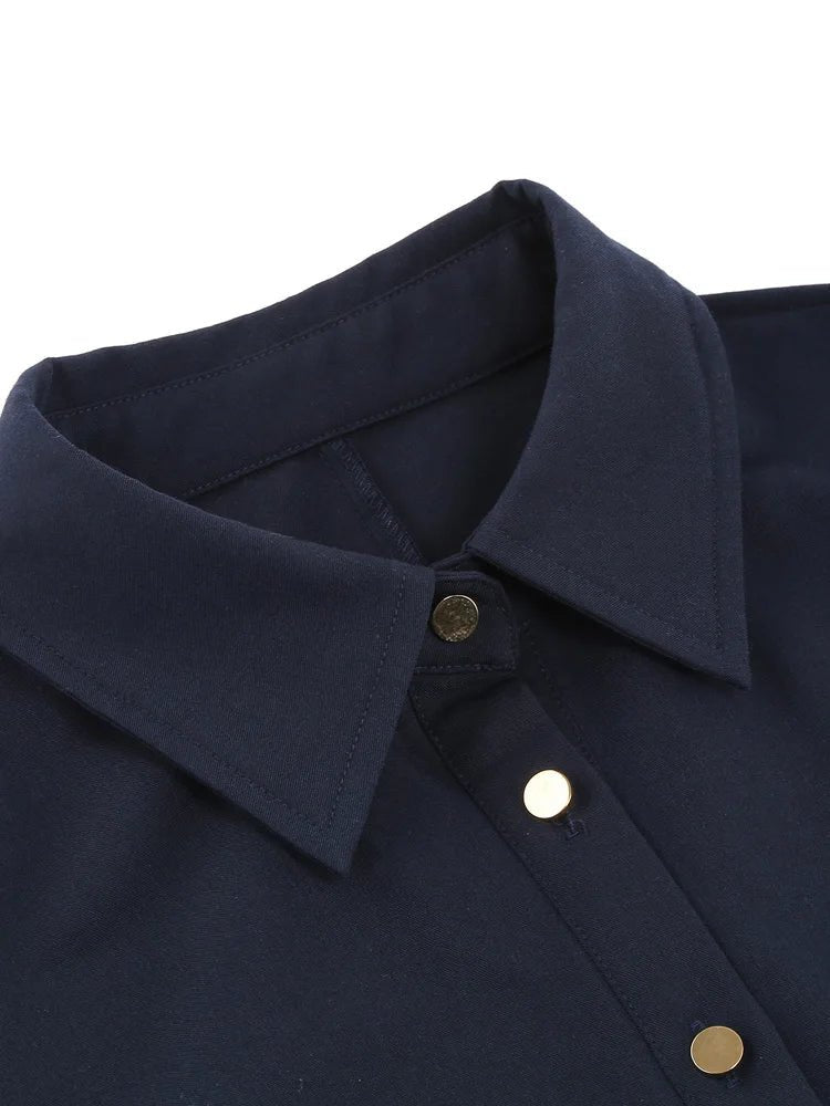 Années 50 Robe de Jour Évasée Vintage Manches Courtes - Ma Penderie Vintage