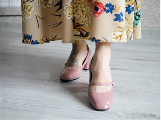 Années 60 Retro Chaussures Mary Jane Cuir Vernis - Ma Penderie Vintage