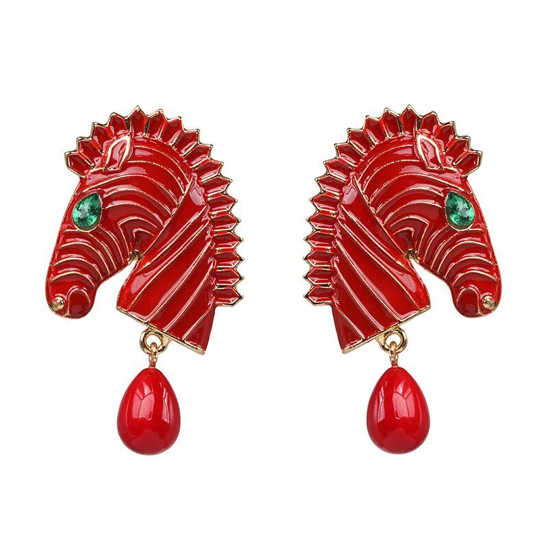 Années 70 Boucles d'Oreilles Safari Rétro - Ma Penderie Vintage