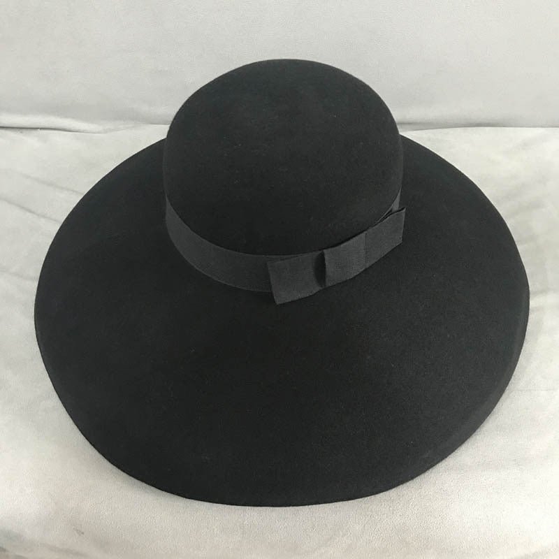 Années 60 Chapeau Laine Noir Audrey Hepburn - Ma Penderie Vintage