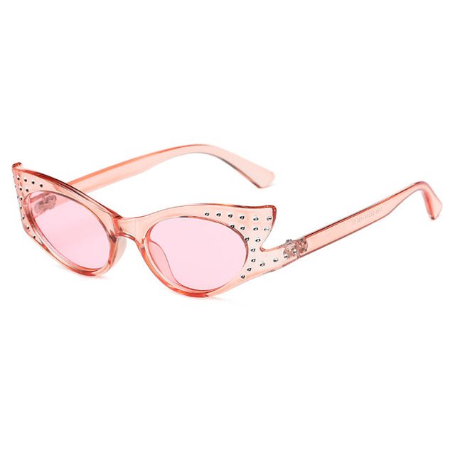 Années 60 Lunettes De Soleil Studs Cat Eye - Ma Penderie Vintage