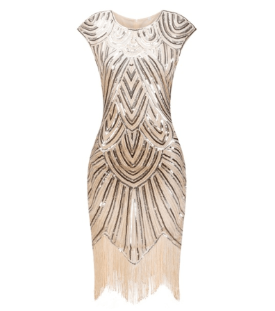 Années 20 Gatsby Robe Fourreau Paillette - Ma Penderie Vintage