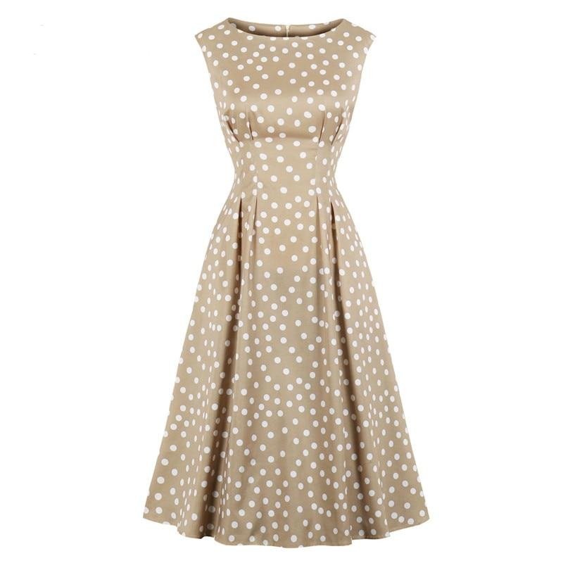 Années 40 Robe Midi À Pois Vintage Glamour - Ma Penderie Vintage