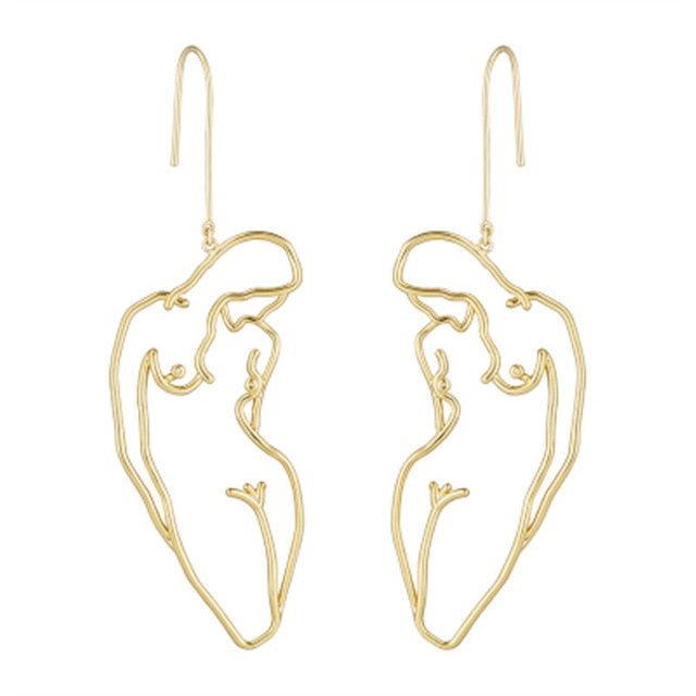 Années 60 Boucles d'oreilles Corps Picasso - Ma Penderie Vintage