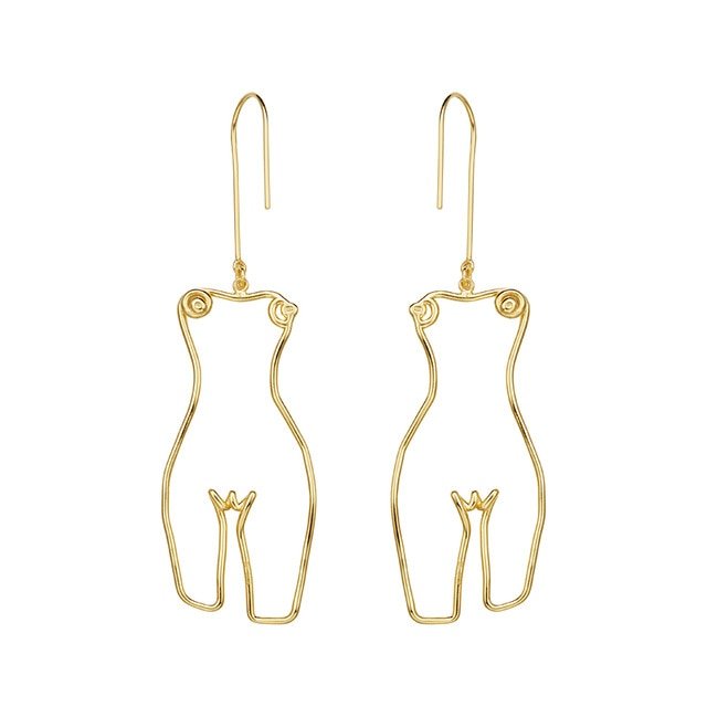 Années 60 Boucles d'oreilles Corps Picasso - Ma Penderie Vintage