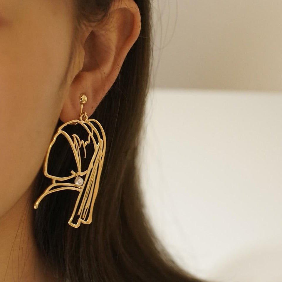 Années 40 Boucles d'oreilles La Jeune Fille À La Perle - Ma Penderie Vintage