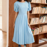 <tc>1960's</tc> Classic Flared Dress with Balloon Sleeves