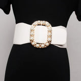 <tc>Años 60</tc> Cinturón Glamour con Hebilla de Perla Retro