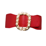 <tc>Años 60</tc> Cinturón Glamour con Hebilla de Perla Retro