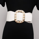 <tc>Años 60</tc> Cinturón Glamour con Hebilla de Perla Retro