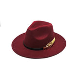 Années 80 Chapeau Vintage Fedora Plume Dorée - Ma Penderie Vintage