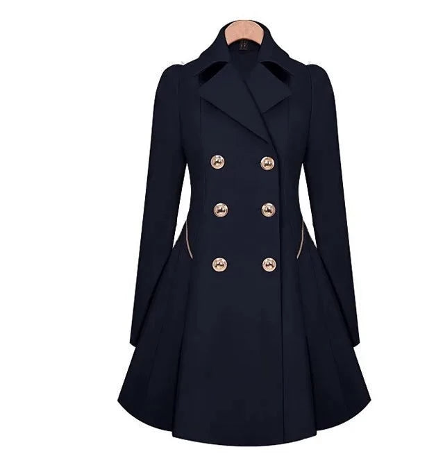 <tc>1960's</tc> Flared Double Breasted Trench Coat