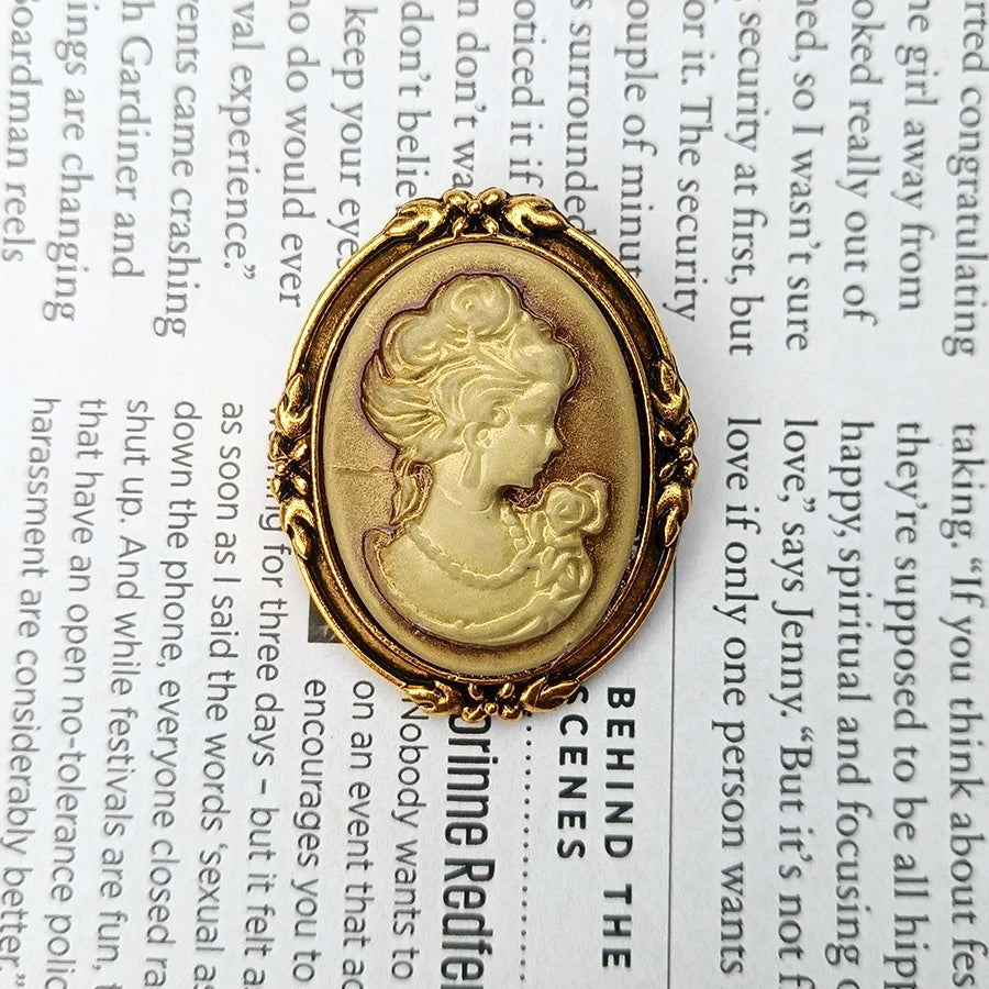 Années 30 Broche Camée Portrait Victorien - Ma Penderie Vintage