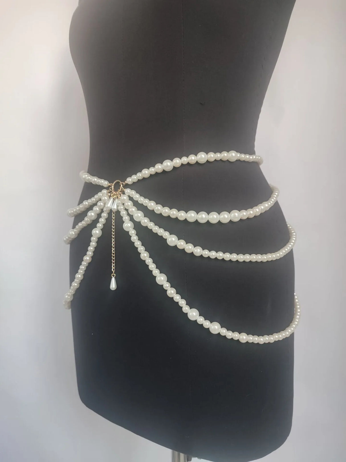 Années 80 Ceinture 4 Rangs de Perles Fantaisie Cambon - Ma Penderie Vintage