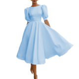 <tc>1960's</tc> Classic Flared Dress with Balloon Sleeves