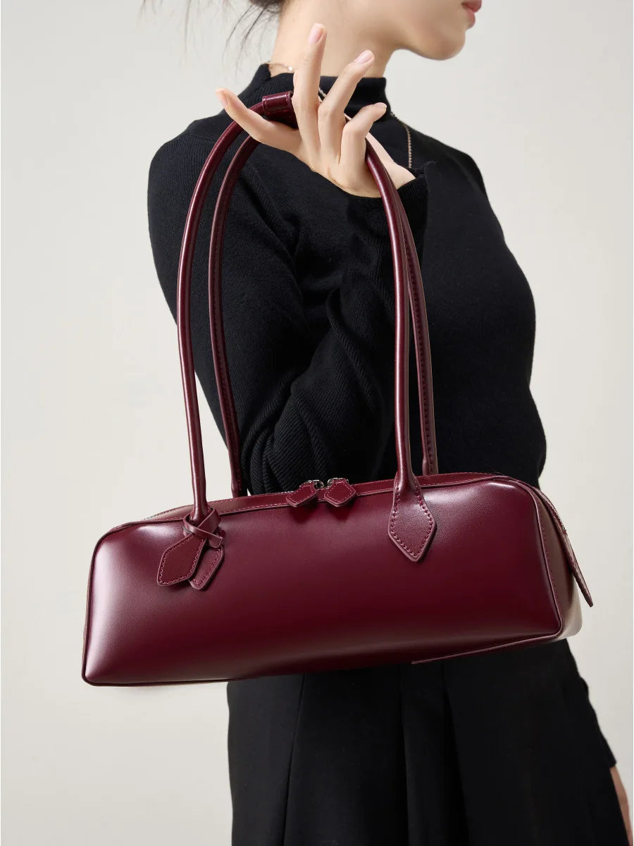 Années 60 Sac Cuir Baguette Rétro Parisien - Ma Penderie Vintage