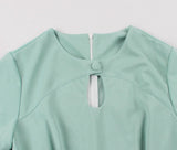 Années 60 Robe Peplum Manches Courtes - Ma Penderie Vintage