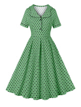 <tc>Años 50</tc> Vestido de día estampado <tc>M</tc>ad <tc>M</tc>es