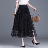 <tc>1940's</tc> Vintage Floral Pattern Tulle Skirt