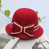 <tc>1960's</tc> Retro Two-tone Bow Derby Hat