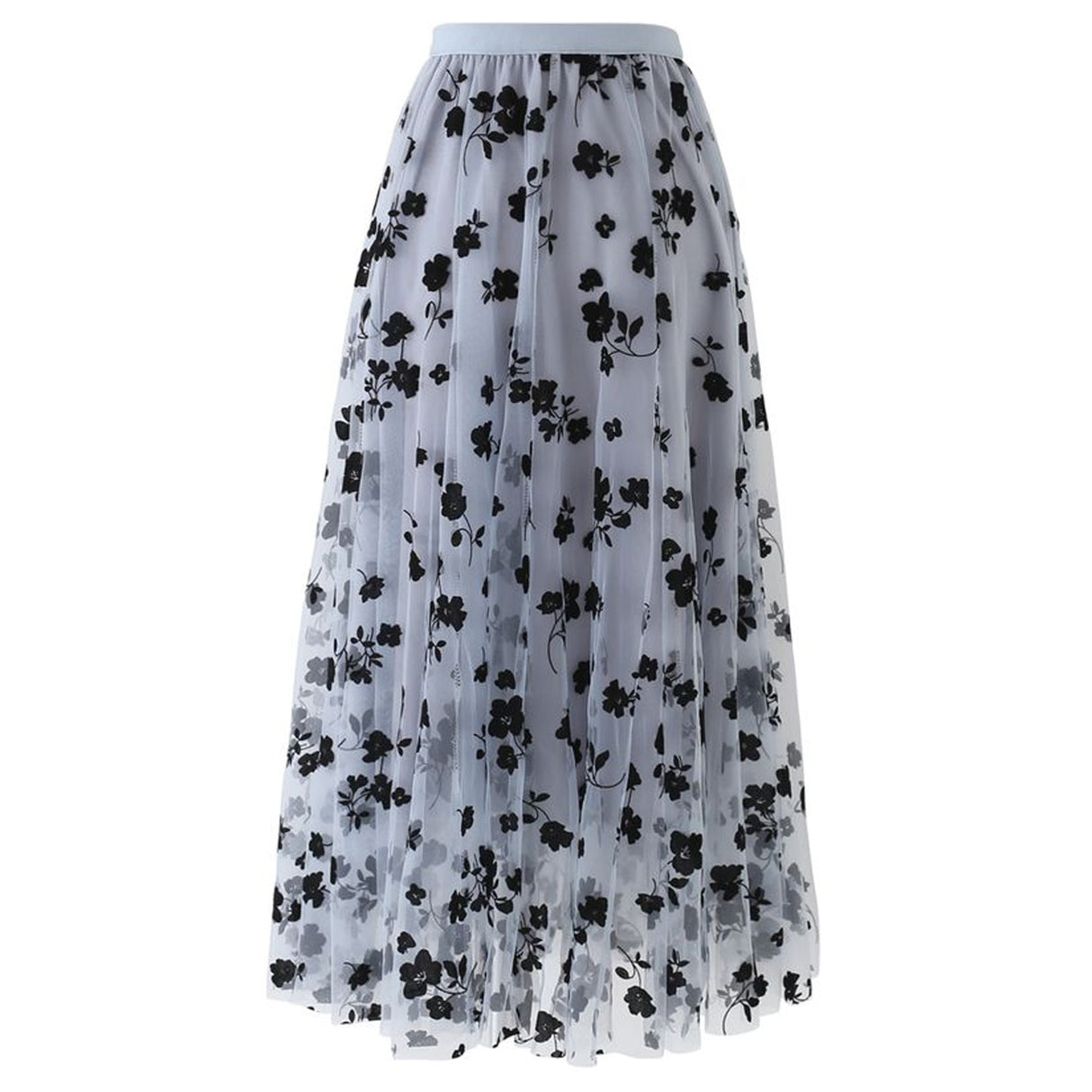 <tc>1940's</tc> Vintage Floral Pattern Tulle Skirt