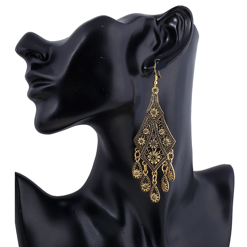 Années 20 Boucles d'Oreilles Pendantes Art Nouveau