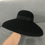 <tc>1960's</tc> Audrey Hepburn Black Wool Hat