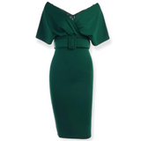 <tc>1950's</tc> Retro Drop Shoulder Sheath Dress