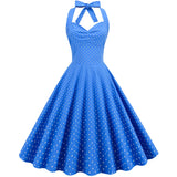 <tc>Años 50</tc> Vestido trapecio <tc>Pin Up</tc> Estampado de lunares