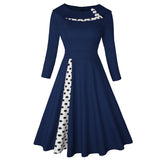 <tc>Años 50</tc> Vestido de cóctel retro de lunares