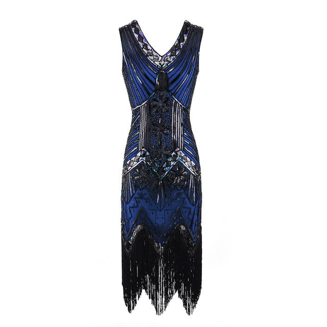 <tc>Años 20</tc> Vestido de noche retro con lentejuelas Gatsby <tc>L</tc>e <tc>M</tc>hermoso