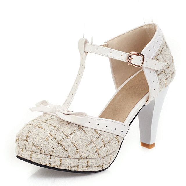 <tc>1950's</tc> Mademoiselle Winter Tweed Heel Shoes