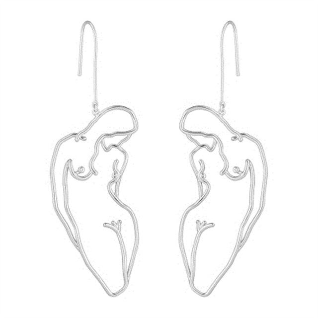 <tc>Años 60</tc> Pendientes cuerpo Picasso