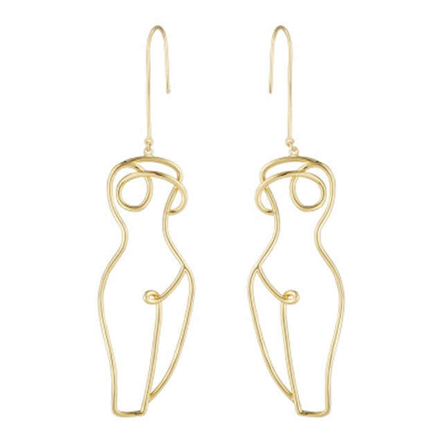 <tc>Años 60</tc> Pendientes cuerpo Picasso