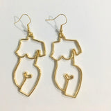 <tc>Años 60</tc> Pendientes cuerpo Picasso