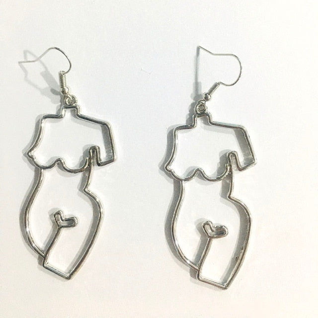 <tc>Años 60</tc> Pendientes cuerpo Picasso