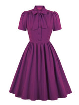 Années 60 Robe Évasée Rétro La Parisienne Violet - Ma Penderie Vintage