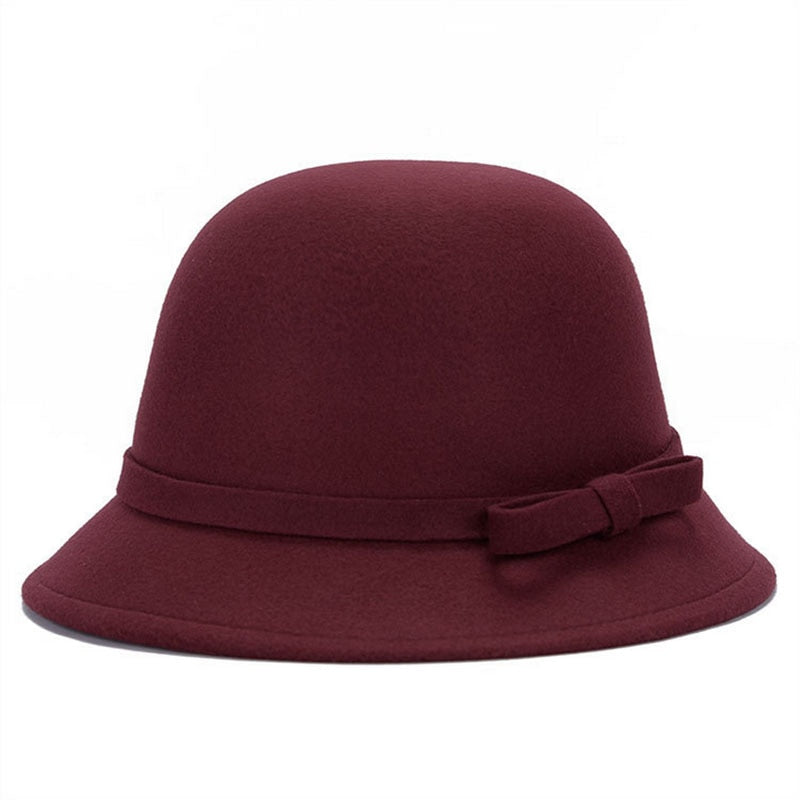 Années 60 Chapeau Cloche Vintage Mod Bordeaux - Ma Penderie Vintage